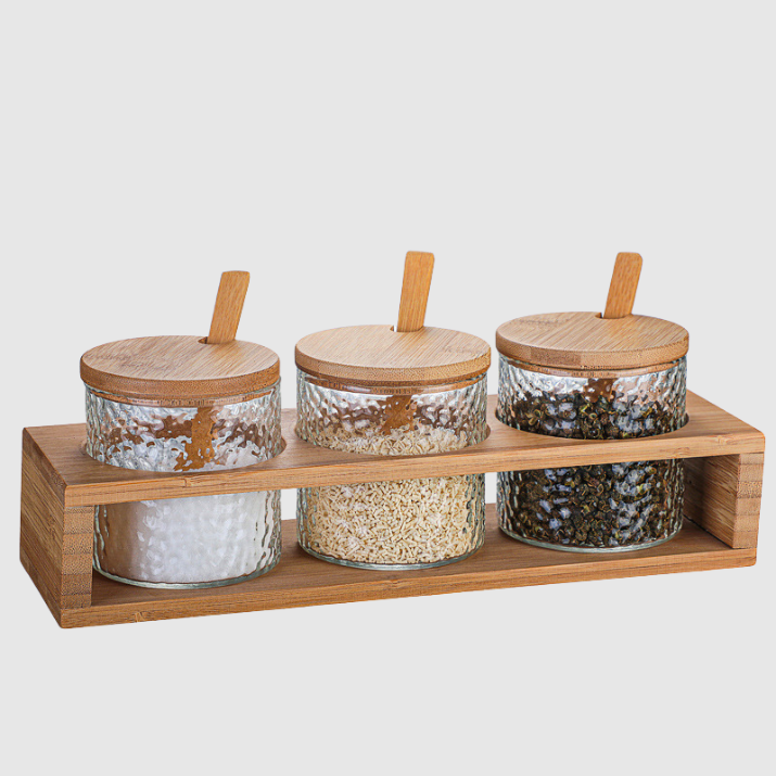 Glass Jars with Bamboo Lids
