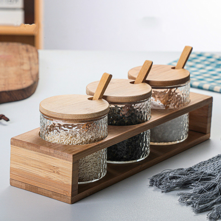 Glass Jars with Bamboo Lids