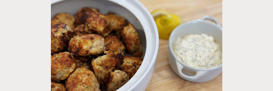 Greek Meatballs with Garlic Dill Dip