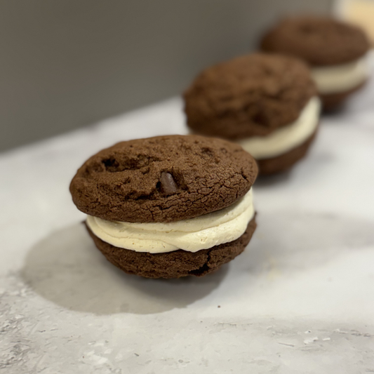 Double Chocolate Marshmallow Creme Cookie Sammies