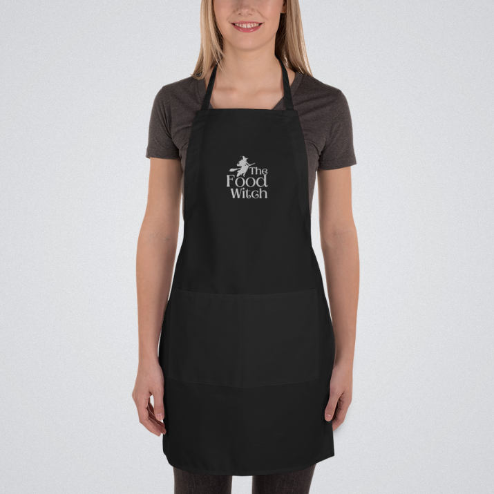 The Food Witch Apron - Black & White