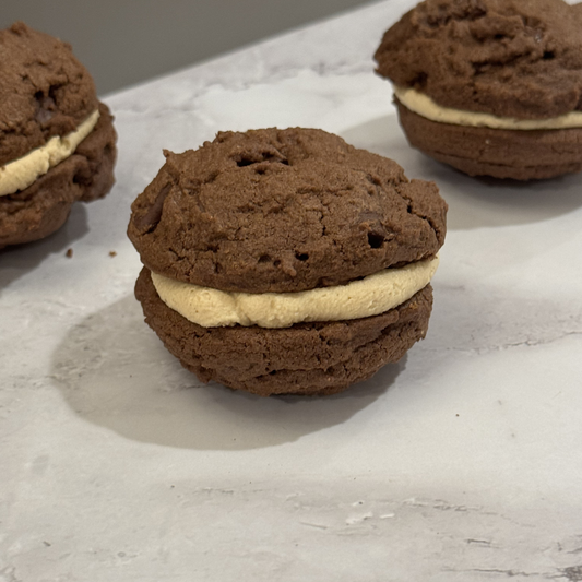 Double Chocolate Peanut Butter Cookie Sammie