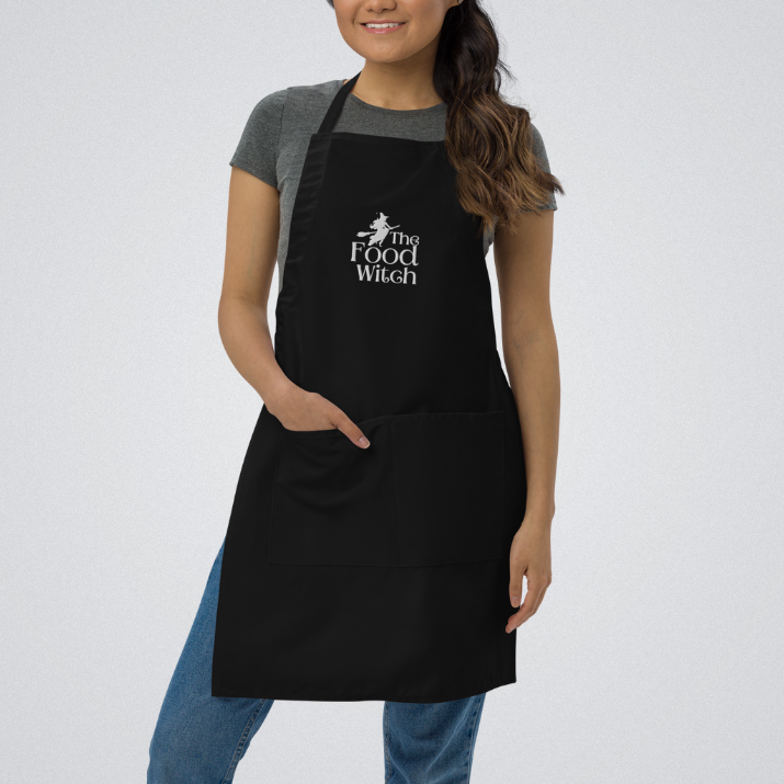 The Food Witch Apron - Black & White