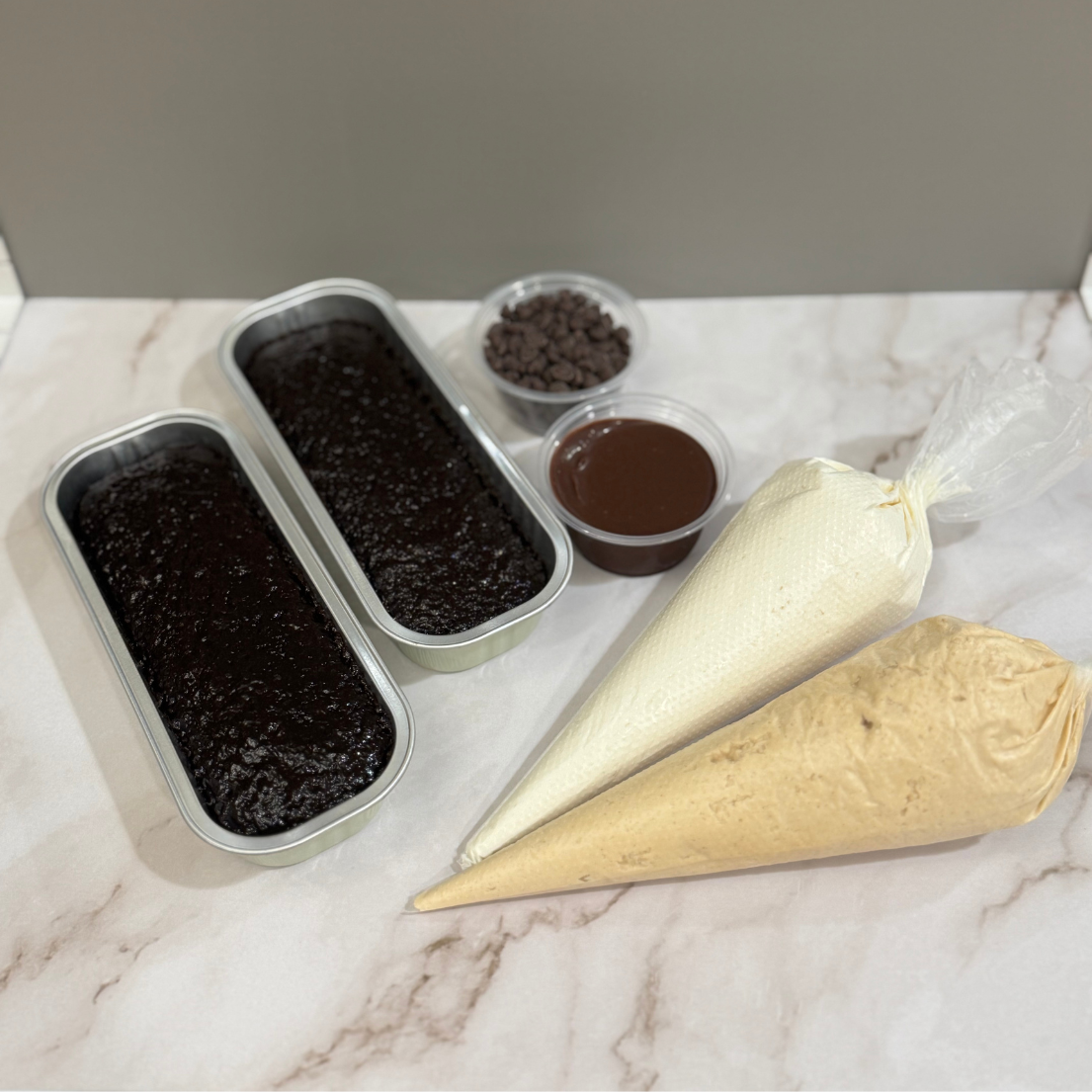 Decorate Your Own Cake Kit - Chocolate Mini Loaf Cakes