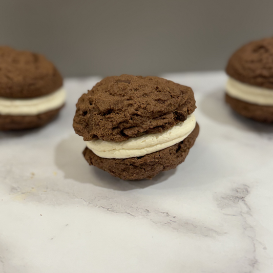 Double Chocolate Marshmallow Creme Cookie Sammies