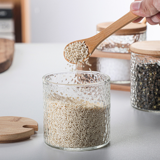 Glass Jars with Bamboo Lids