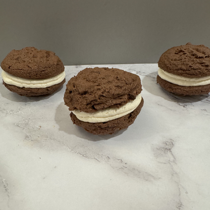 Double Chocolate Marshmallow Creme Cookie Sammies