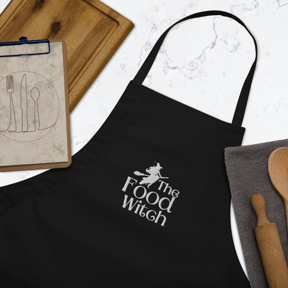 The Food Witch Apron - Black & White