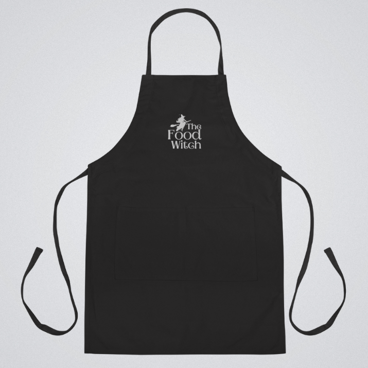 The Food Witch Apron - Black & White